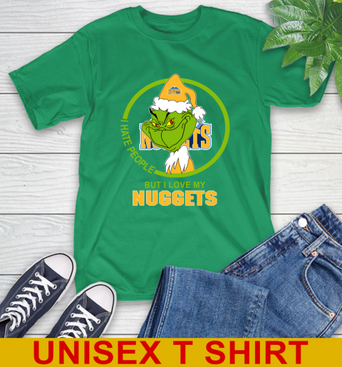Denver Nuggets NBA Christmas Grinch I Hate People But I Love My Favorite Basketball Team T-Shirt 7