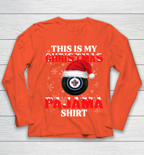 Winnipeg Jets This Is My Christmas Pajama Shirt NHL Youth Long Sleeve 3