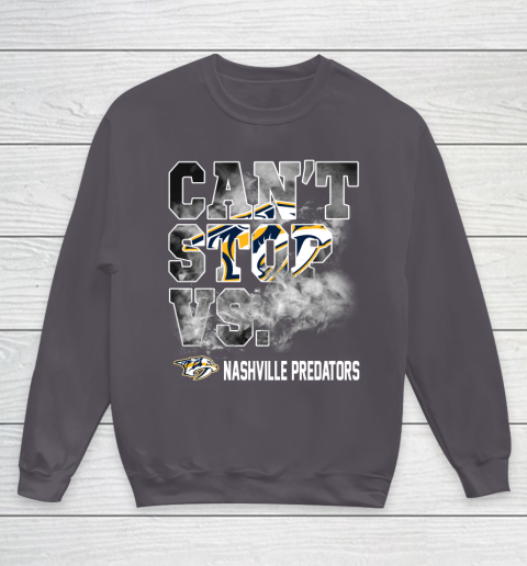 NHL Nashville Predators Hockey Can't Stop Vs Youth Sweatshirt 6 NHL Nashville Predators Hockey Can't Stop Vs Youth Sweatshirt - Image 6
