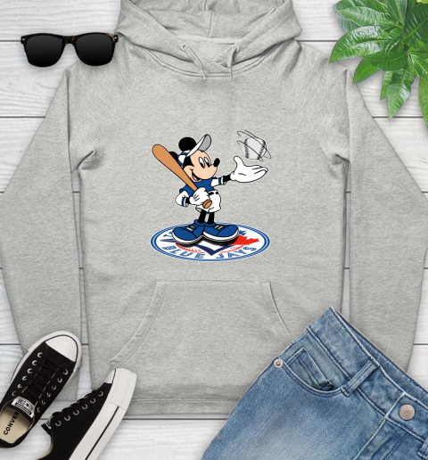 MLB Baseball Toronto Blue Jays Cheerful Mickey Disney Shirt Youth Hoodie 2