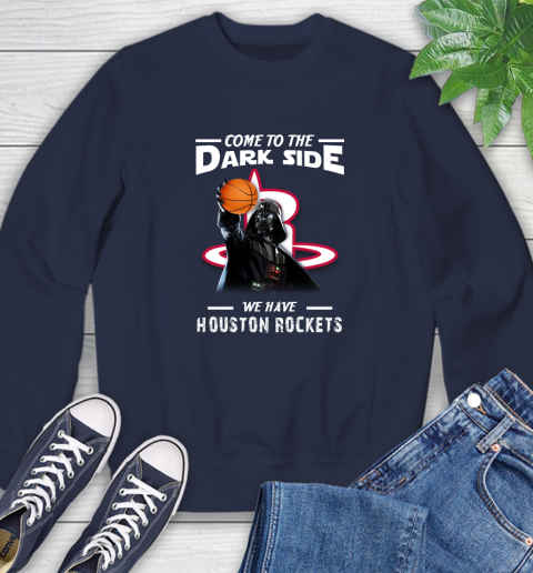 NBA Come To The Dark Side We Have Houston Rockets Star Wars Darth Vader Basketball Sweatshirt 2