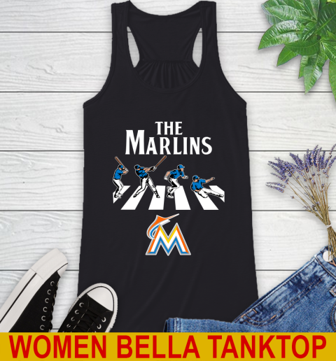MLB Baseball Miami Marlins The Beatles Rock Band Shirt Racerback Tank
