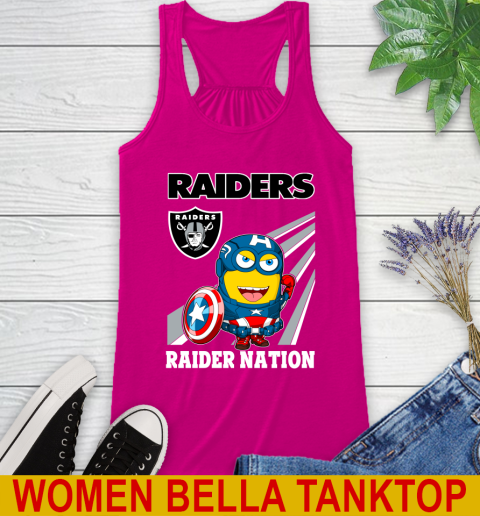 NFL Football Oakland Raiders Captain America Marvel Avengers Minion Shirt Racerback Tank 6