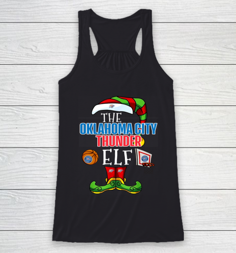 Oklahoma City Thunder Christmas ELF Funny NBA Racerback Tank