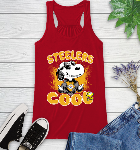 NFL Football Pittsburgh Steelers Cool Snoopy Shirt Racerback Tank 3