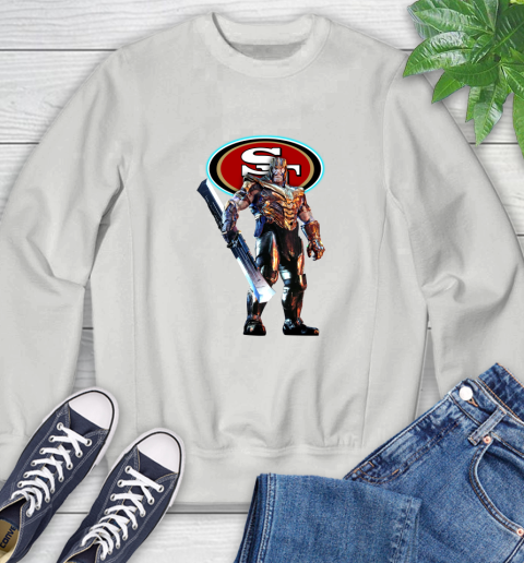 NFL Thanos Gauntlet Avengers Endgame Football San Francisco 49ers Sweatshirt 5