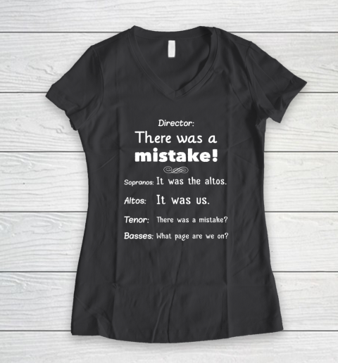 Funny Choir Director Soprano Alto Tenor Bass Women's V-Neck T-Shirt 4
