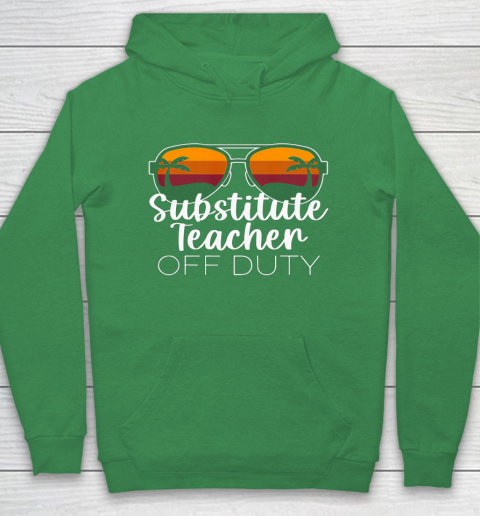 Substitute Teacher of the Deaf Off Duty Sunglasses Sunset Hoodie 5