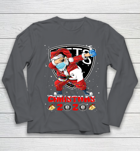 Brooklyn Nets Funny Santa Claus Dabbing Christmas 2020 NBA Youth Long Sleeve 6