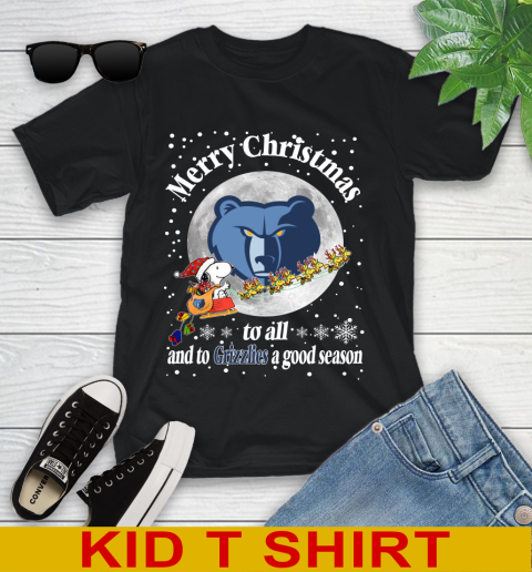 Memphis Grizzlies Merry Christmas To All And To Grizzlies A Good Season NBA Basketball Sports Youth T-Shirt