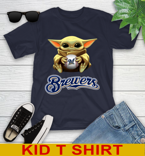MLB Baseball Milwaukee Brewers Star Wars Baby Yoda Shirt 103