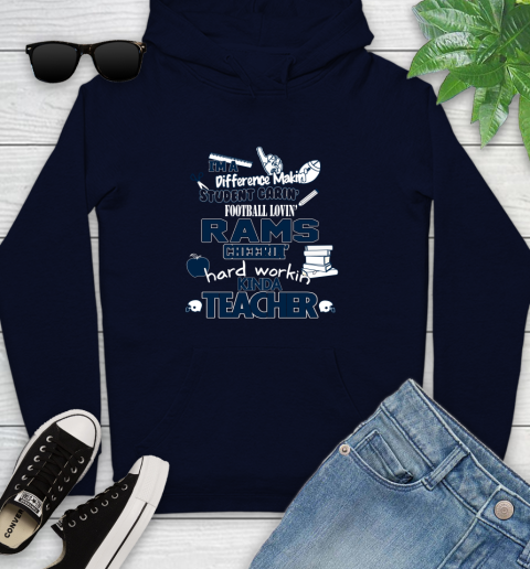 Los Angeles Rams NFL I'm A Difference Making Student Caring Football Loving Kinda Teacher Youth Hoodie 3