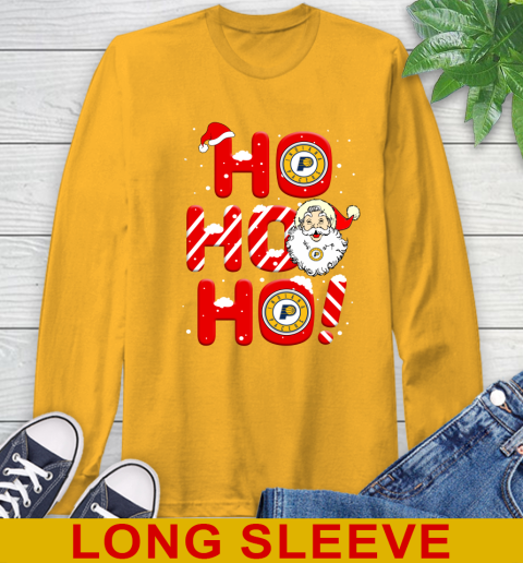 Indiana Pacers NBA Basketball Ho Ho Ho Santa Claus Merry Christmas Shirt Long Sleeve T-Shirt 2