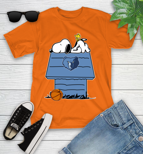 Memphis Grizzlies NBA Basketball Snoopy Woodstock The Peanuts Movie Youth T-Shirt 7