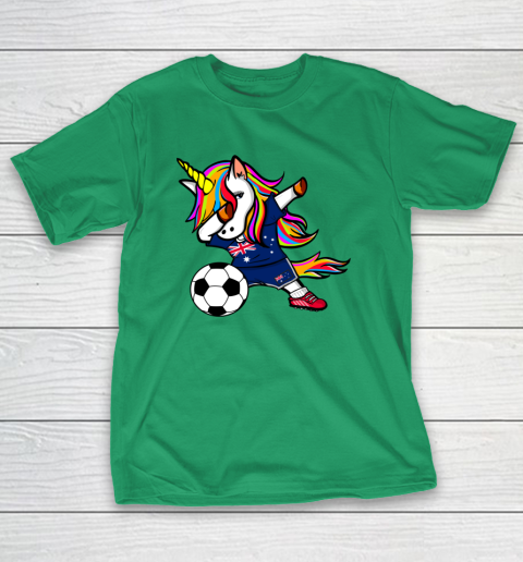 Dabbing Unicorn Australia Football Australian Flag Soccer T-Shirt 7