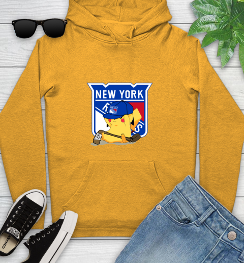 NHL Pikachu Hockey Sports New York Rangers Youth Hoodie 3