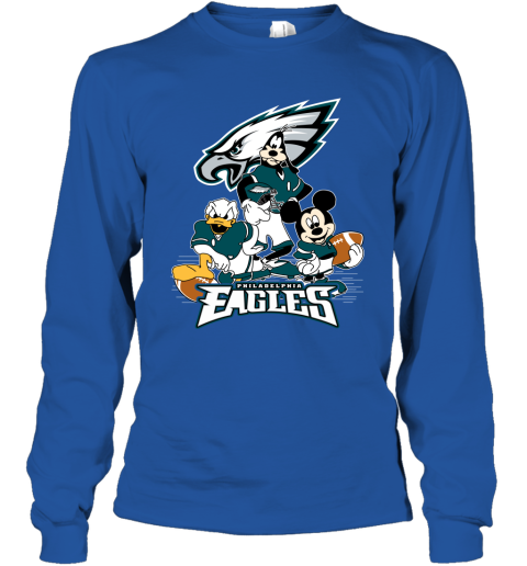 NFL Philadelphia Eagles Mickey Mouse Donald Duck Goofy Football Shirt Youth  T-Shirt