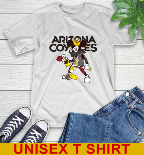 Arizona Coyotes NHL Hockey Mickey Peace Sign Sports T-Shirt