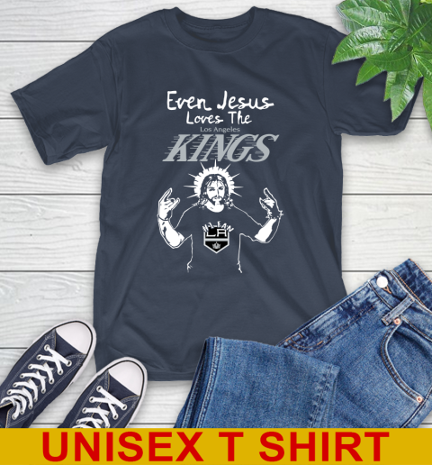 Los Angeles Kings NHL Hockey Even Jesus Loves The Kings Shirt T-Shirt 3