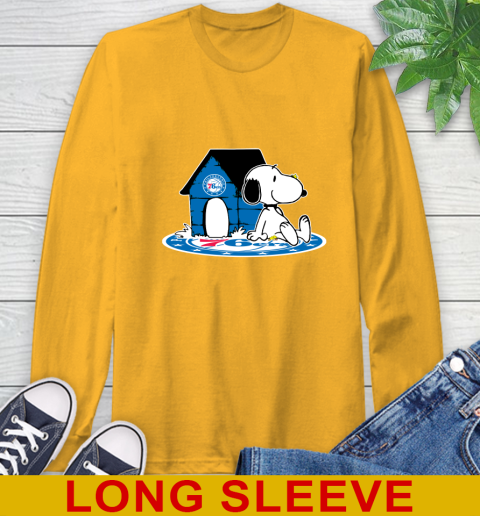 NBA Basketball Philadelphia 76ers Snoopy The Peanuts Movie Shirt Long Sleeve T-Shirt 4 NBA Basketball Philadelphia 76ers Snoopy The Peanuts Movie Shirt Long Sleeve T-Shirt - Image 4