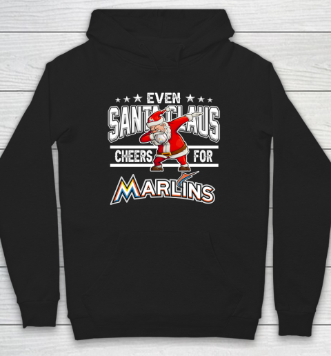 Miami Marlins Even Santa Claus Cheers For Christmas MLB Hoodie