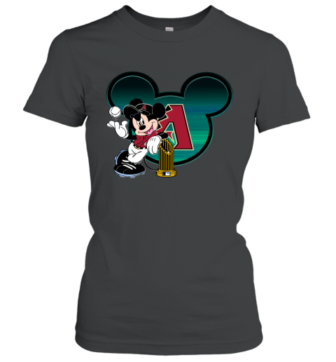 MLB Arizona Diamondbacks The Commissioner's Trophy Mickey Mouse Disney Baseball T Shirt GkttymU0l1x ladies t shirt 20 95 151514 front black