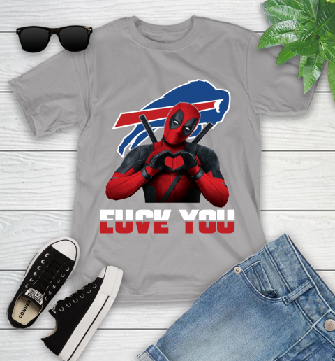 NHL Buffalo Bills Deadpool Love You Fuck You Football Sports Youth T-Shirt 4
