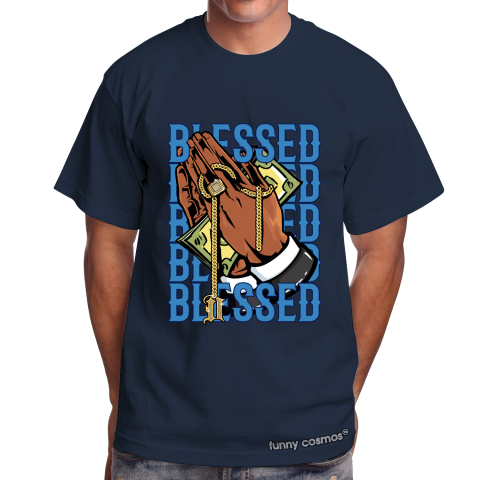 Air Jordan 1 Obsidian UNC Matching Sneaker Tshirt Drake Blessed Blue and White Jordan Tshirt