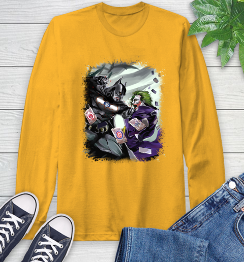 San Diego Padres MLB Baseball Batman Fighting Joker DC Comics Long Sleeve T-Shirt 3