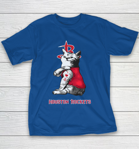NBA Basketball My Cat Loves Houston Rockets Youth T-Shirt 6