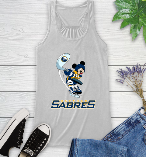 NHL Hockey Buffalo Sabres Cheerful Mickey Mouse Shirt Racerback Tank 2