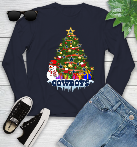 Dallas Cowboys Merry Christmas NFL Football Sports Youth Long Sleeve 3
