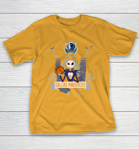 NBA Dallas Mavericks Basketball Jack Skellington Halloween T-Shirt 2