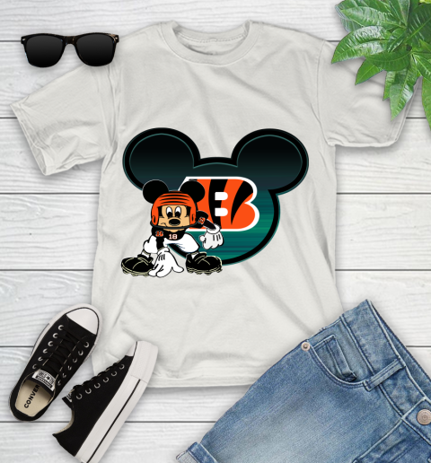 NFL Cincinnati Bengals Mickey Mouse Disney Football T Shirt Youth T-Shirt 12