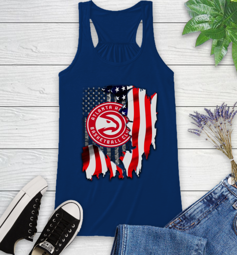 Atlanta Hawks NBA Basketball American Flag Racerback Tank - Image 9