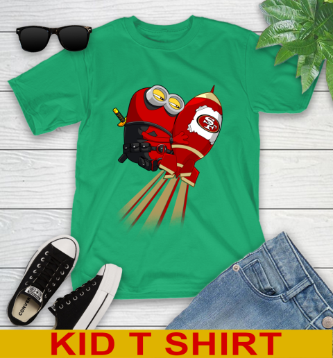 NFL Football San Francisco 49ers Deadpool Minion Marvel Shirt Youth T-Shirt 7