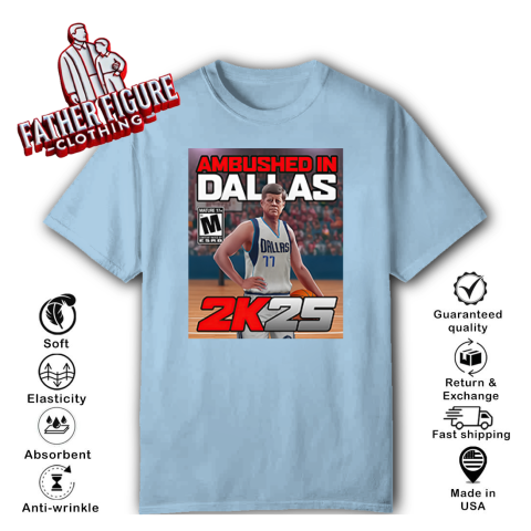 gxqt doncic and john f kennedy ambushed in dallas 2k25 classic t shirt 2 front light blue