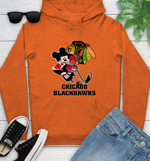 NHL Chicago Blackhawks Mickey Mouse Disney Hockey T Shirt Youth Hoodie 5