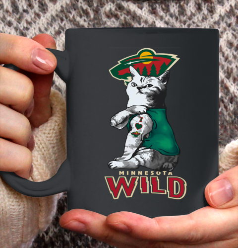 NHL My Cat Loves Minnesota Wild Hockey Ceramic Mug 11oz