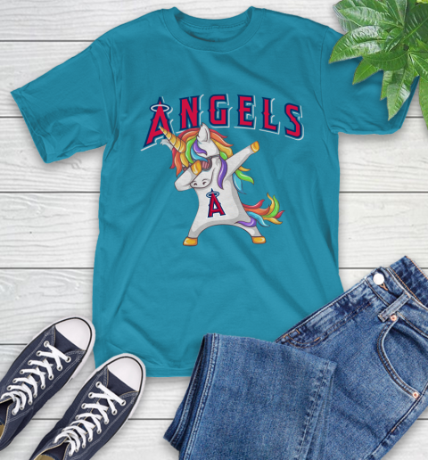 Los Angeles Angels MLB Baseball Funny Unicorn Dabbing Sports T-Shirt 20