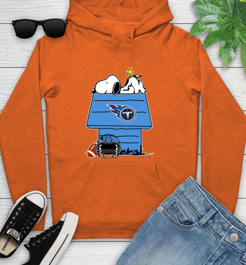 Tennessee Titans NFL Football Snoopy Woodstock The Peanuts Movie Youth Hoodie 5