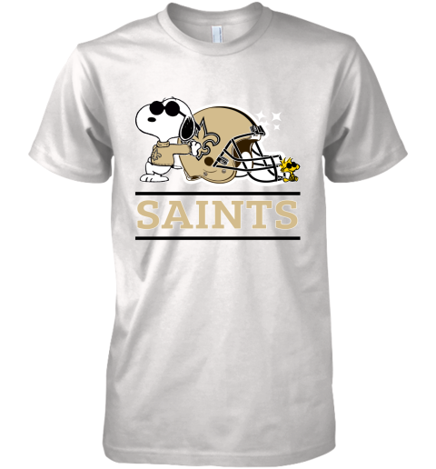 The New Orleans Saints Joe Cool And Woodstock Snoopy Mashup Premium Men's T-Shirt