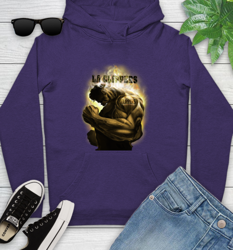 LA Clippers NBA Basketball Hulk Marvel Avengers Sports Youth Hoodie 5