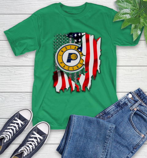 Indiana Pacers NBA Basketball American Flag T-Shirt 7