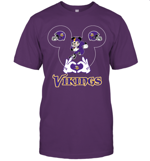 I Love The Vikings Mickey Mouse Minnesota Vikings Unisex Jersey Tee 