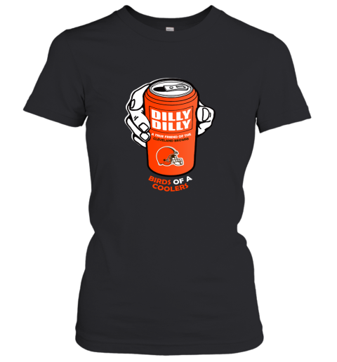 Bud Light Dilly Dilly! Cleveland Browns Birds Of A Cooler Women's T-Shirt