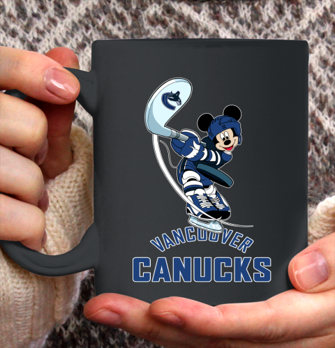 NHL Hockey Vancouver Canucks Cheerful Mickey Mouse Shirt Ceramic Mug 15oz