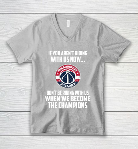 NBA Washington Wizards Basketball We Become The Champions V-Neck T-Shirt 3