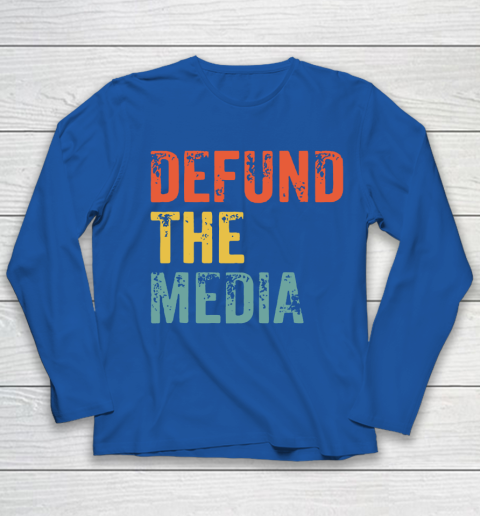 Defund The Media Retro Vintage Youth Long Sleeve 9