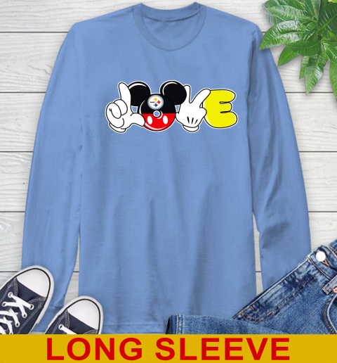 Pittsburgh Steelers NFL Football Love Mickey Disney Sports Long Sleeve T-Shirt 11